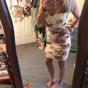 Strapless Bandage Lace Cocktail Dress